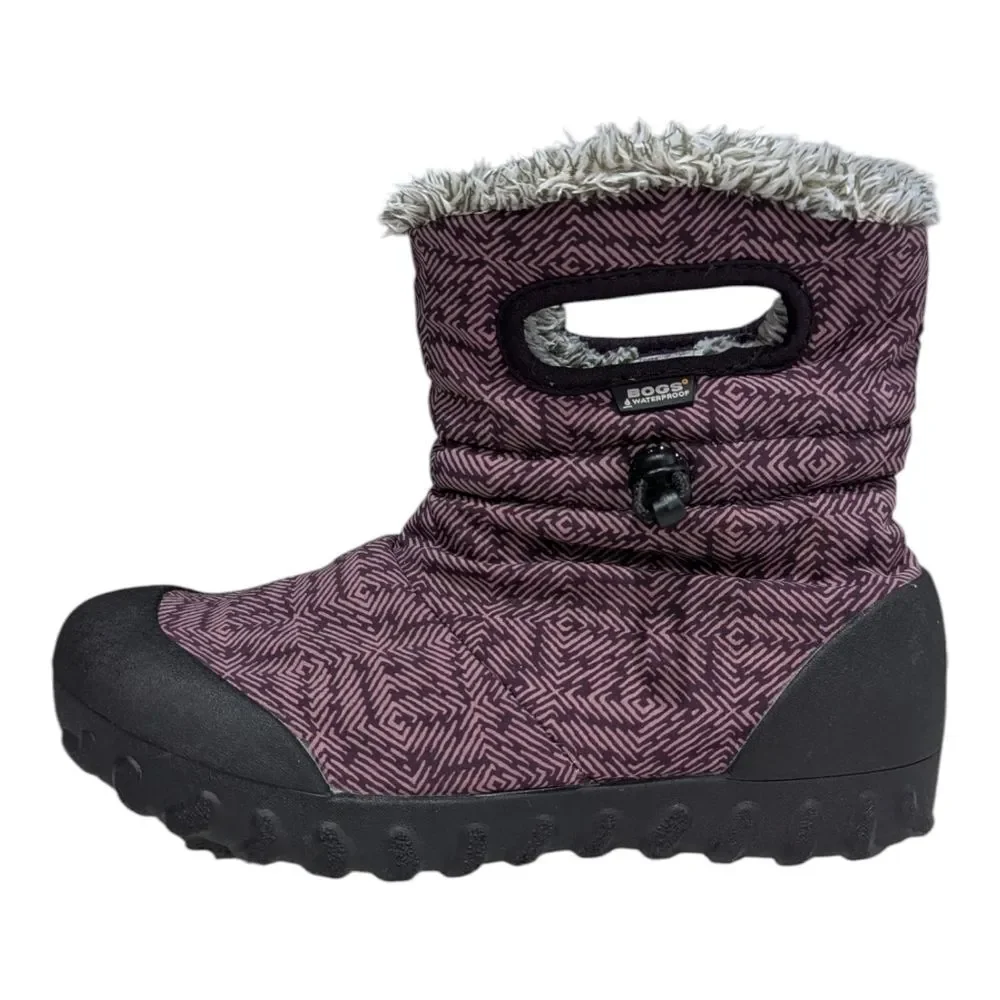 Bogs Kids B-moc puff Purple Dash Winter Boots Big Girls Size 4